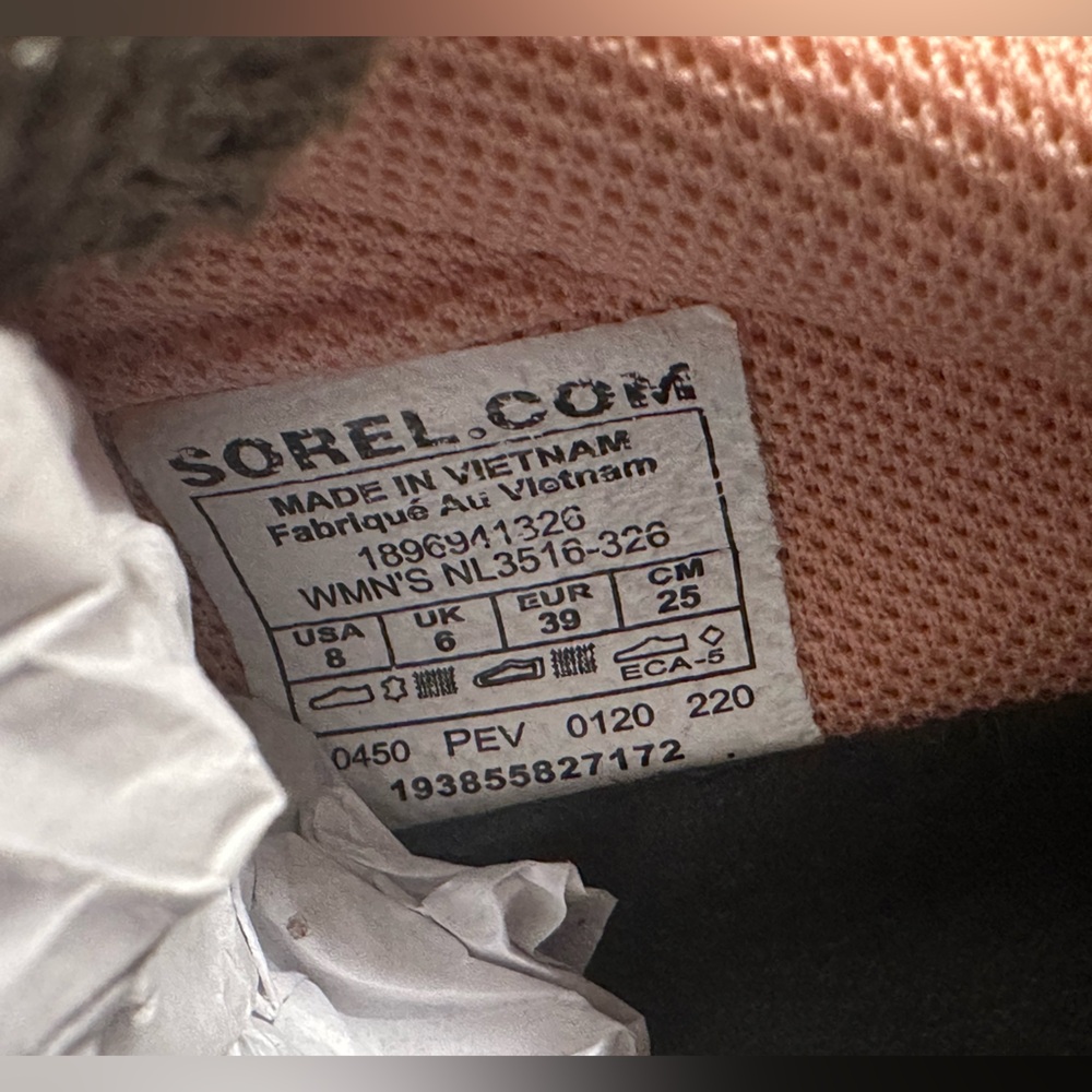 Sorel Kinetic Lite Green Pink Sneakers 8 - Picture 7 of 14